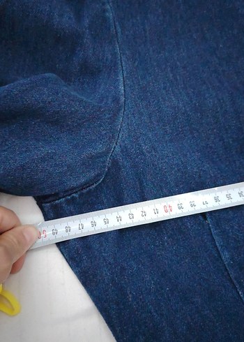 Düğmeli Lacivert Kadın Uzun  Ceket yada elbise - Görsel 4