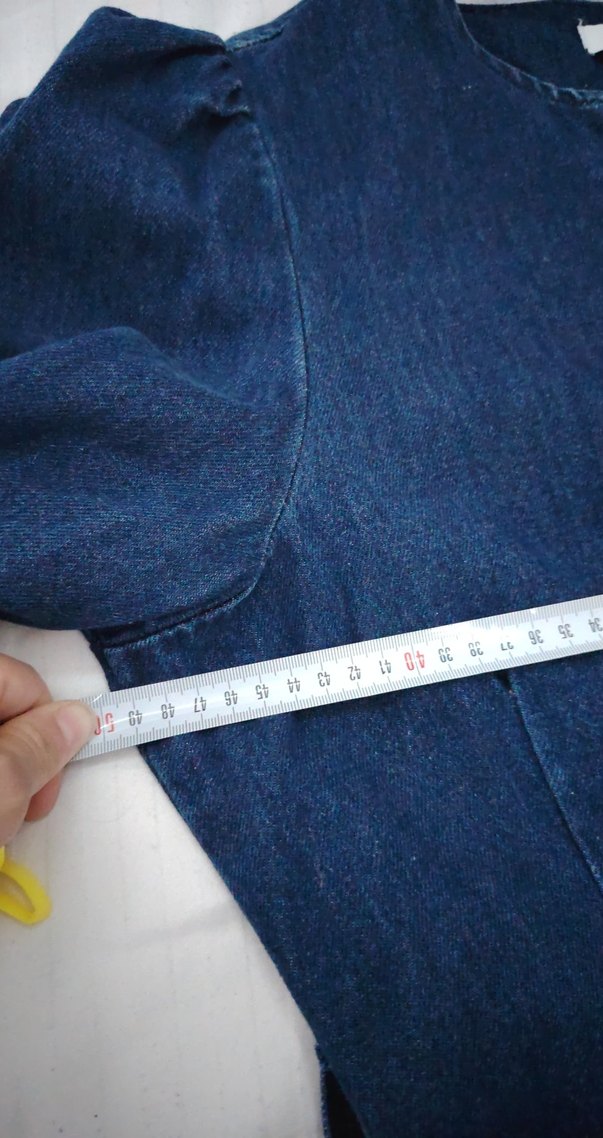 Düğmeli Lacivert Kadın Uzun  Ceket yada elbise - Görsel 4