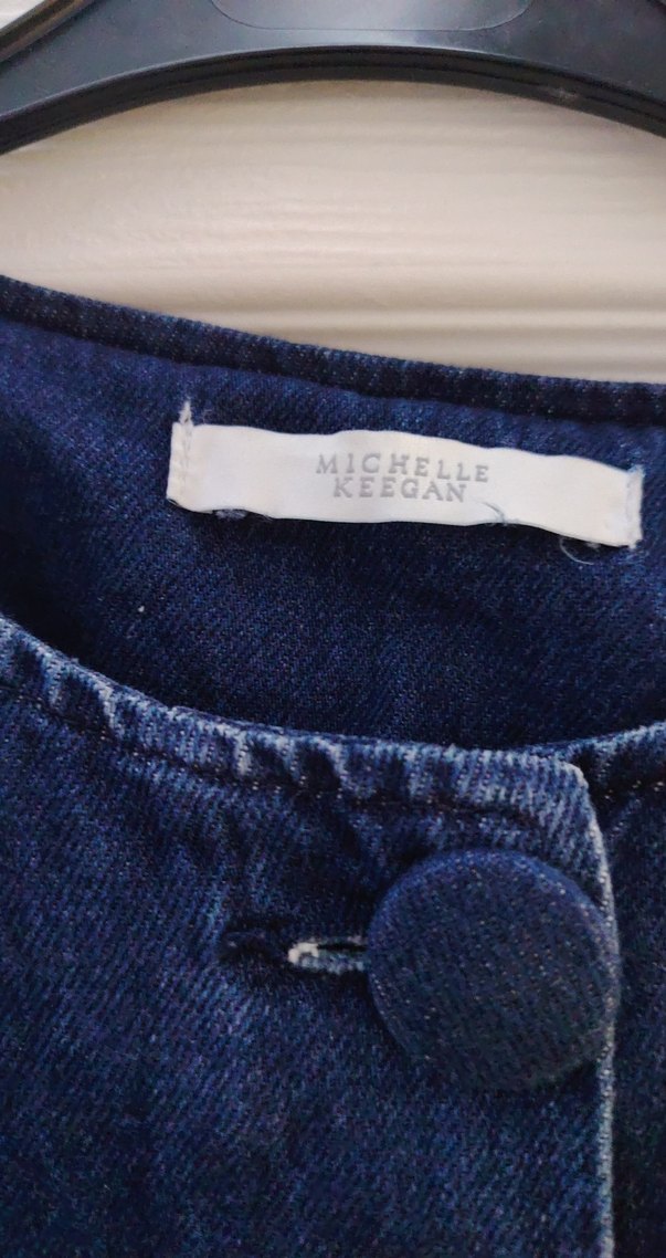 Düğmeli Lacivert Kadın Uzun  Ceket yada elbise - Görsel 2