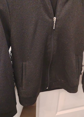 Kız Çocuk Siyah Payetli Nakışlı hırka - Görsel 10