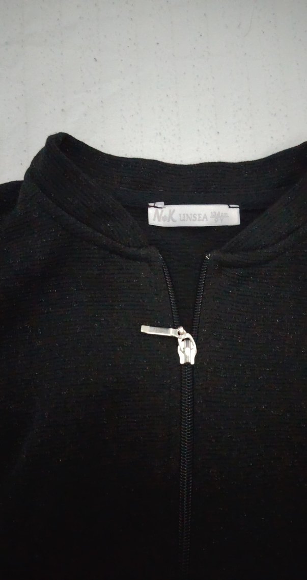 Kız Çocuk Siyah Payetli Nakışlı hırka - Görsel 3