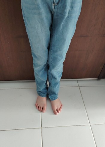 Kız çocuk Açık Mavi Denim Normal Paça Jean - Görsel 6