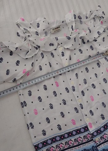 Baskılı, Pamuklu, Düğmeli Bohem Bluz kız çocuk - Görsel 2