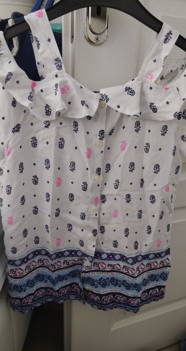 Baskılı, Pamuklu, Düğmeli Bohem Bluz kız çocuk - Görsel 4