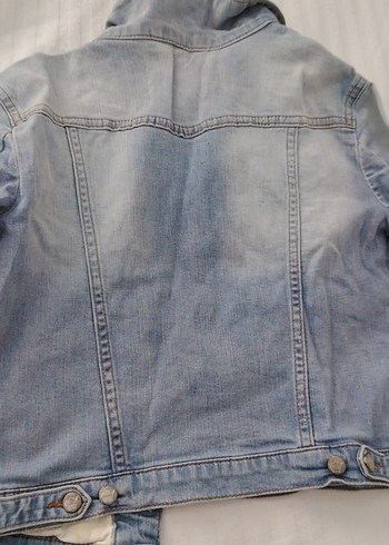 Düğmeli Mavi Kadın Denim Ceket - Görsel 6