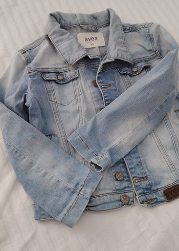 Düğmeli Mavi Kadın Denim Ceket - Görsel 4