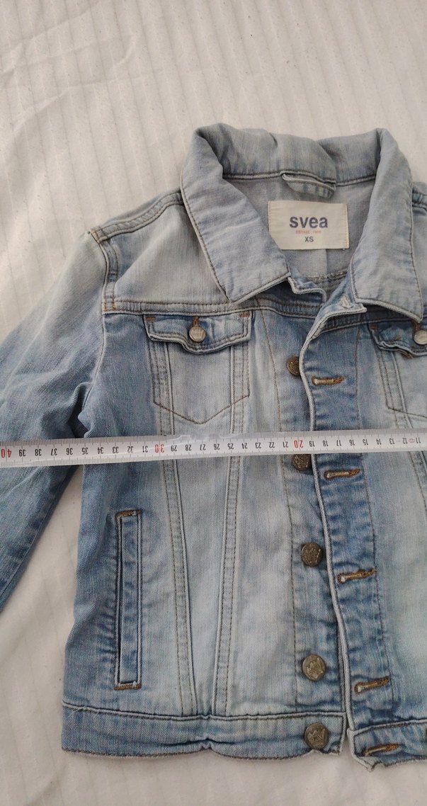 Düğmeli Mavi Kadın Denim Ceket - Görsel 2