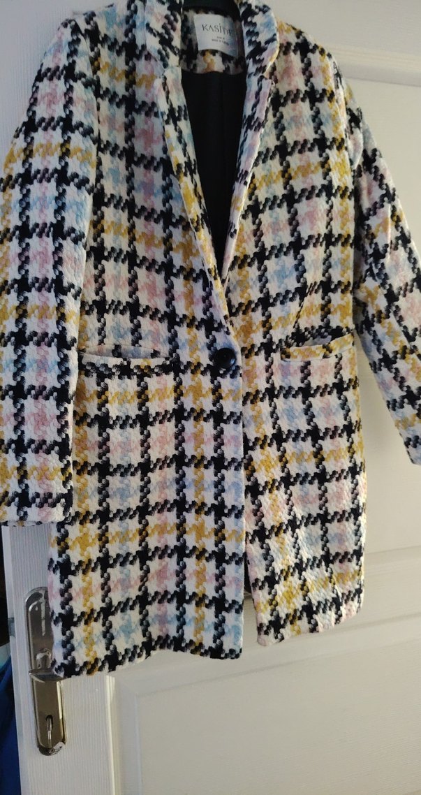 Pastel Renkli Midi Kadın Ceket - Görsel 3