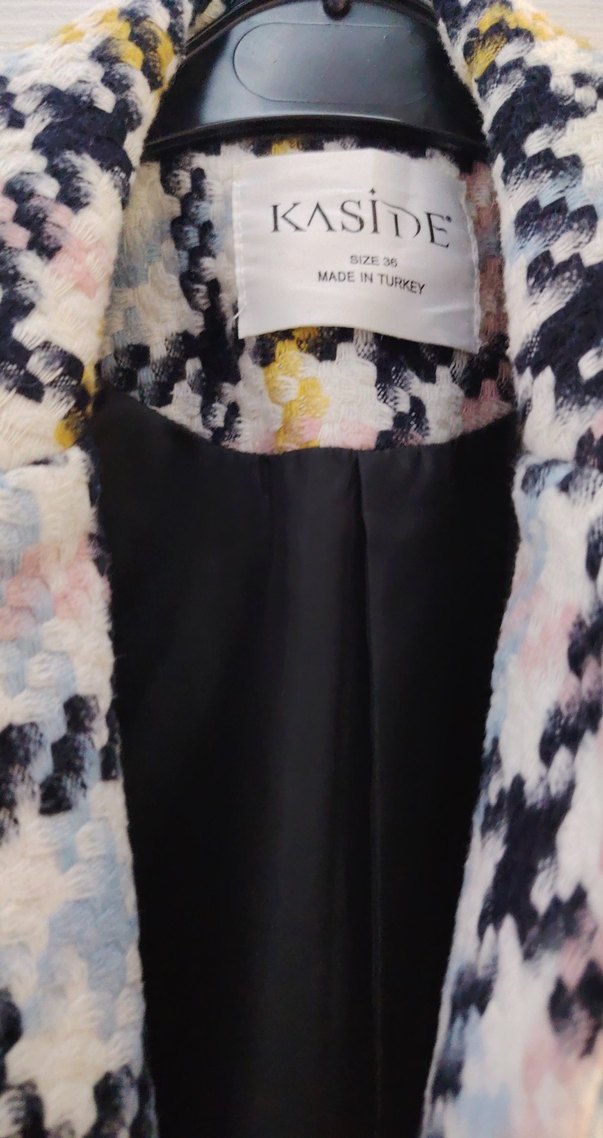 Pastel Renkli Midi Kadın Ceket - Görsel 2