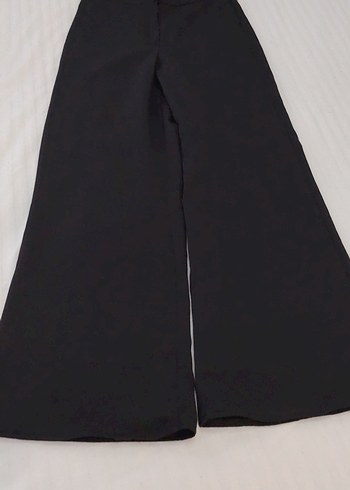 Siyah Midi Kumaş Kadın Pantolon - Görsel 5