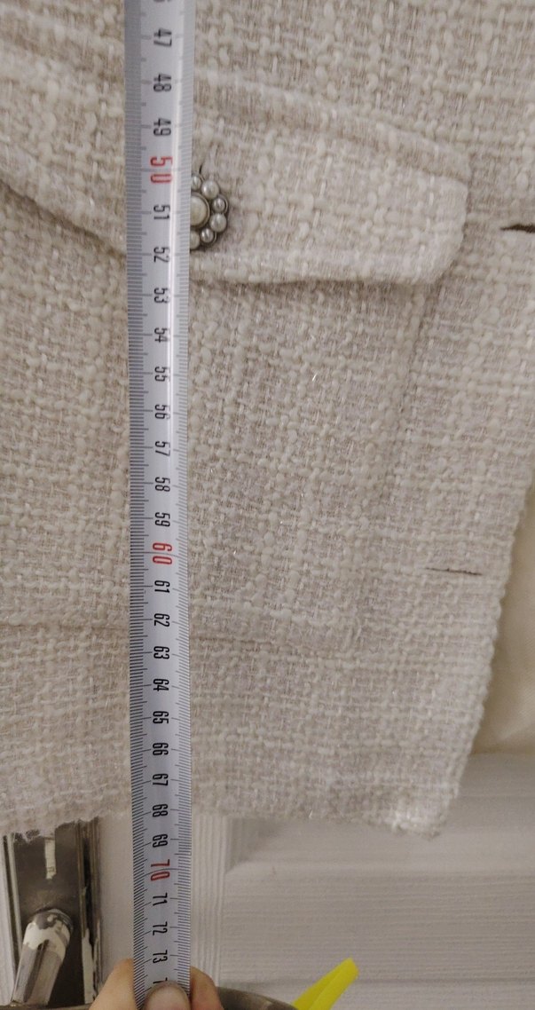 Düğmeli Keten Beyaz Midi Yelek - Görsel 5