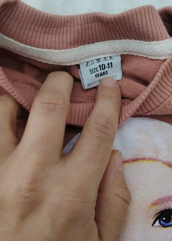 Uzun Kollu Barbie Baskılı Kız Elbisesi - Görsel 3