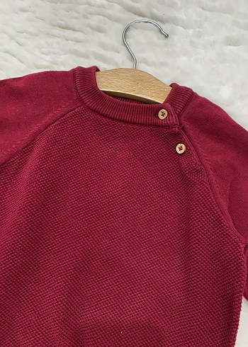 Bordo Erkek Çocuk Örgü Kazak - Görsel 2