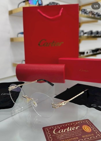 Cartier Kadın Altın Renkli Gözlük - Görsel 2