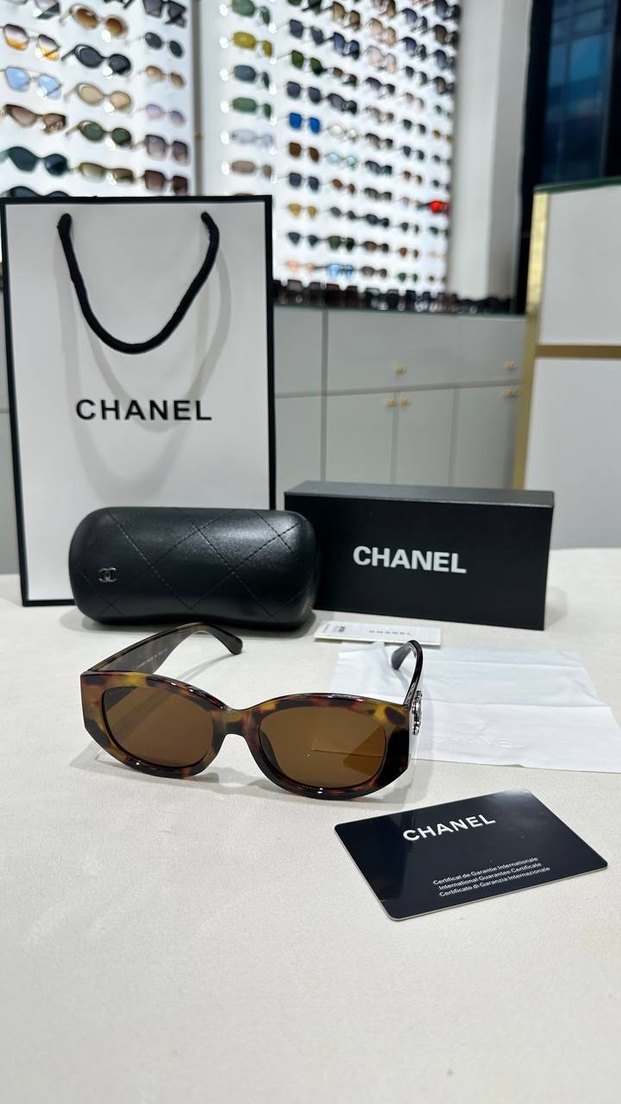 Kahverengi Chanel Kadın Güneş Gözlüğü - Görsel 2