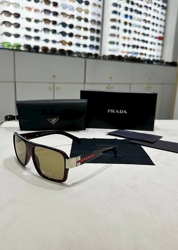 Prada Parlak Kahverengi Kadın Güneş Gözlüğü - Görsel 2