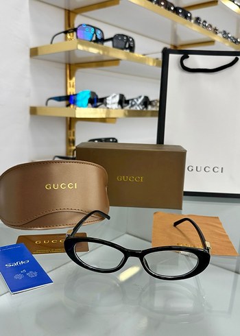 Siyah Parlak Gucci Kadın Gözlüğü - Görsel 2