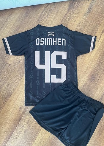 Diğer Erkek Siyah Kısa Kollu Spor Tişört ve Şort Takımı