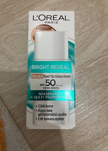 L'Oréal Bright Reveal Renkli Güneş Kremi SPF 50