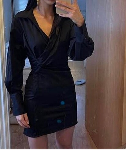 Zara gömlek elbise