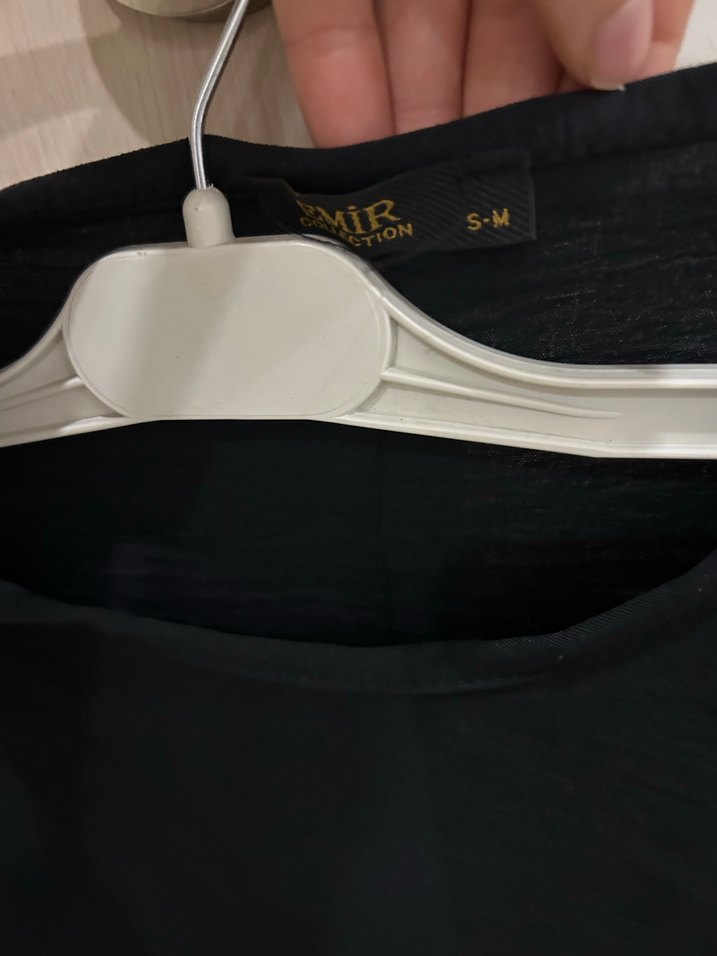 Uzun Kollu Siyah Hamile Tunik - Görsel 3