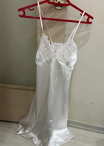 Uzun Kollu Beyaz Nakışlı Bohem Kadın Sabahlık - Görsel 3