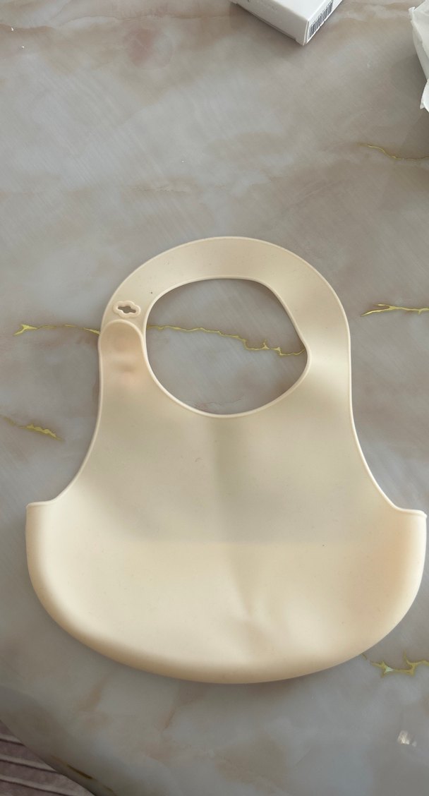 Ayarlanabilir Beyaz Bebek Önlüğü - Görsel 2