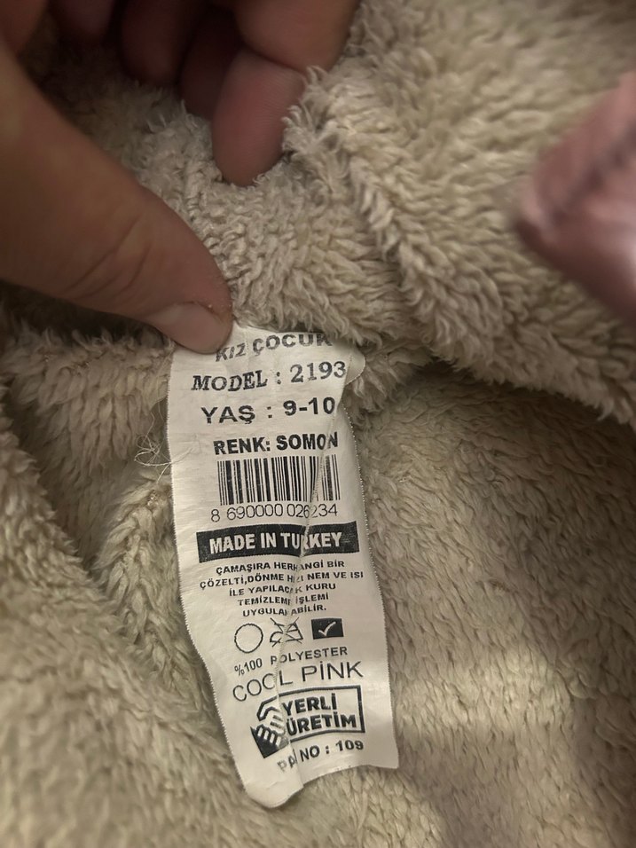 Kürklü Kapüşonlu Kız Mont - Görsel 5