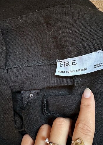 Zara Siyah Keten Kadın Pantolon