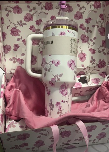 Pastel Pembe Stanley Quencher H2O Termos Bardak - Görsel 4