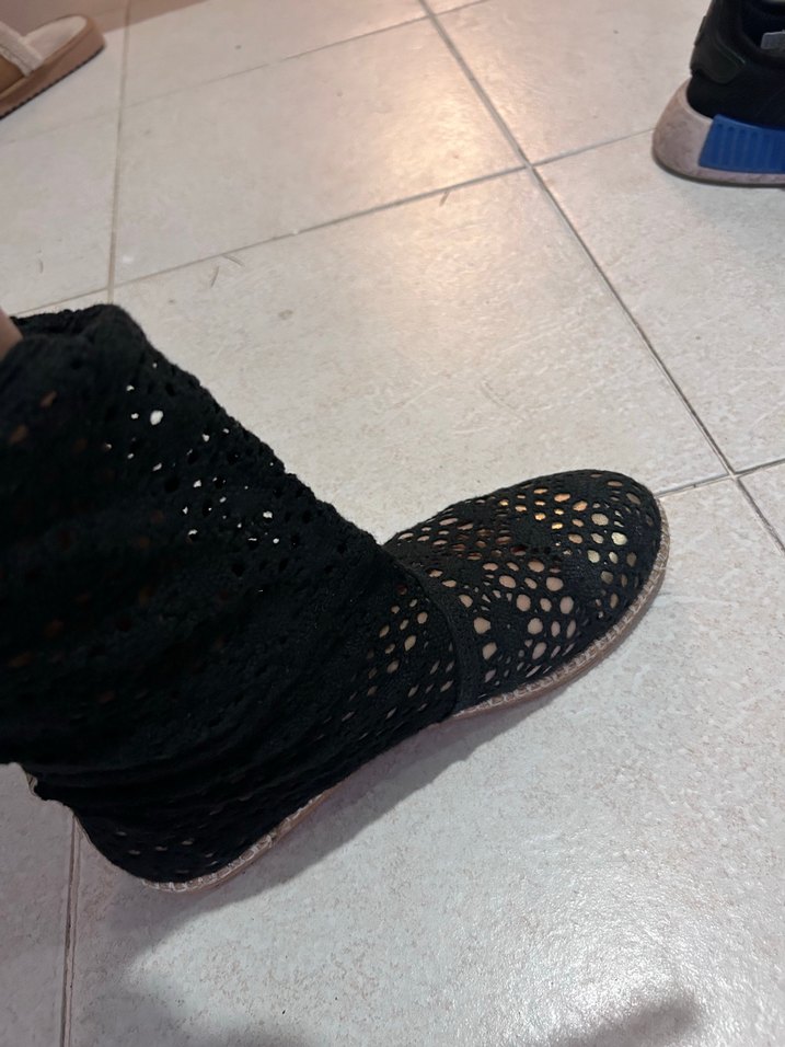 Siyah Nakışlı Dantel bot - Görsel 4