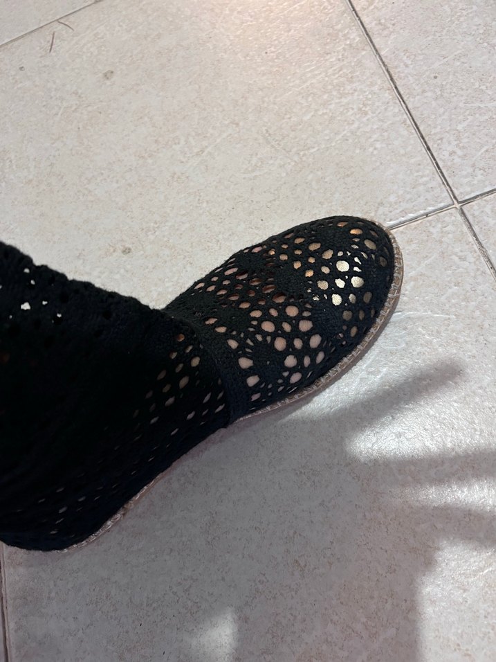 Siyah Nakışlı Dantel bot - Görsel 2