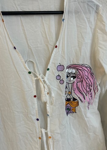 Şile bezi plaj elbisesi - Görsel 2