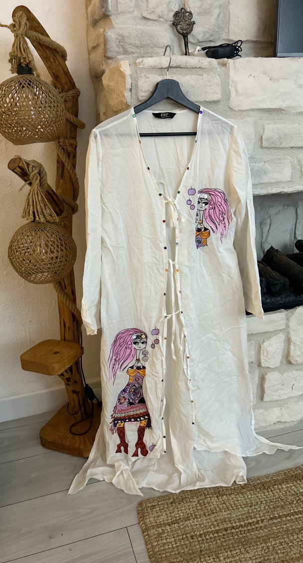 Şile bezi plaj elbisesi - Görsel 3