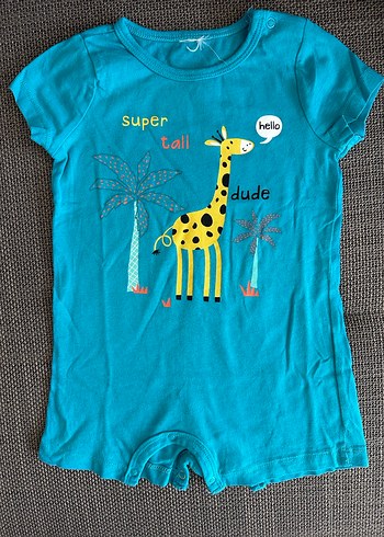 Çocuk Zebra Desenli Renkli Tulum - Görsel 2