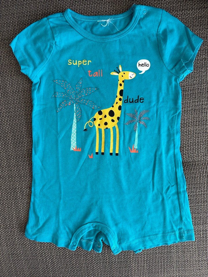 Çocuk Zebra Desenli Renkli Tulum - Görsel 2