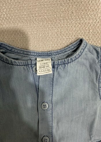 Mavi Kolsuz Denim Erkek Bebek Tulum - Görsel 3