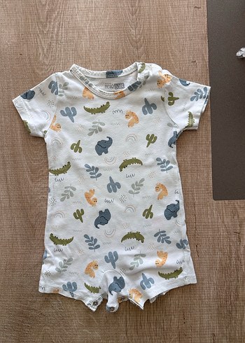 Bebek Erkek Kısa Kollu Örme Tulum Seti - Görsel 2