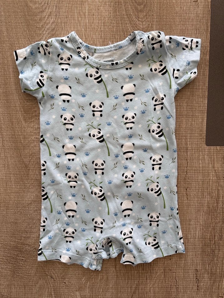 Bebek Erkek Kısa Kollu Örme Tulum Seti - Görsel 4