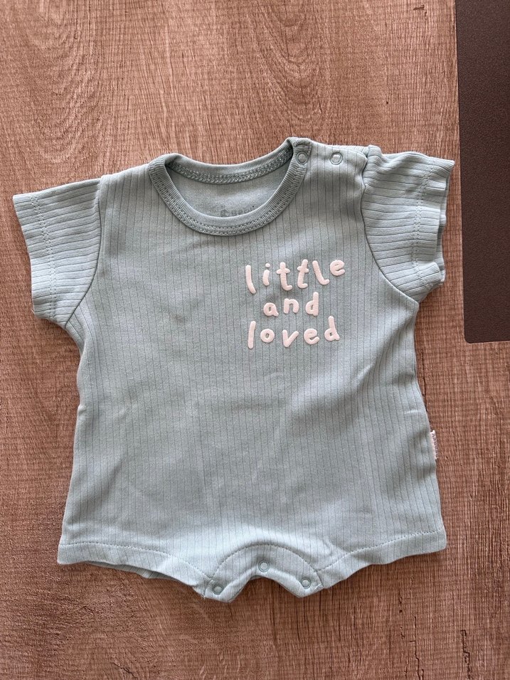 Bebek Erkek Kısa Kollu Örme Tulum Seti - Görsel 5