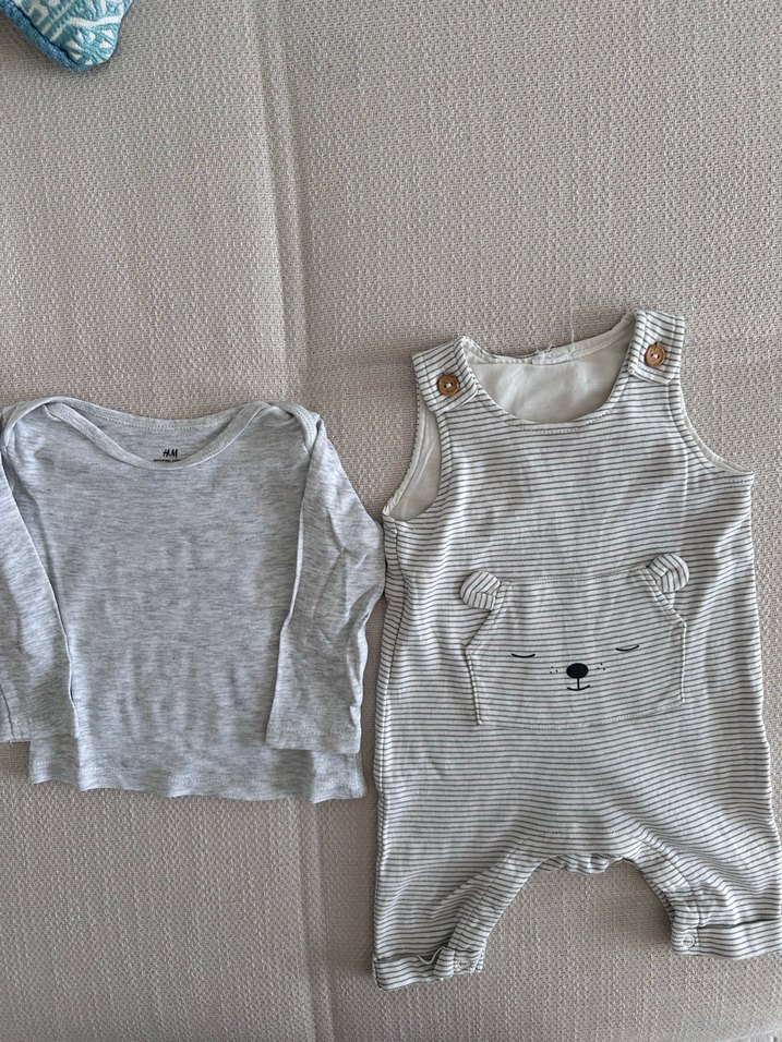 Uzun Kollu Gri Erkek Bebek Tulum - Görsel 3