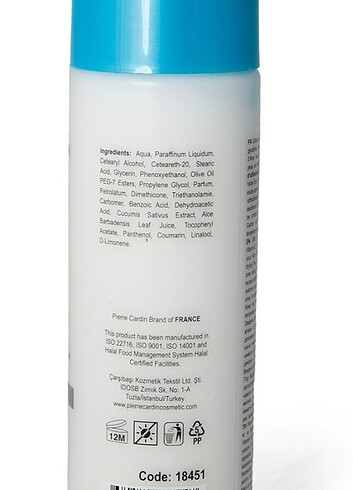 Pierre Cardin Pierre Cardin Face Cleansing Milk 200 ML - Nemlendirici Yüz Temi