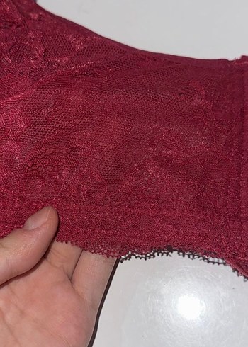 Bordo Bohem Tarzı Minimalist Sütyen - Görsel 2