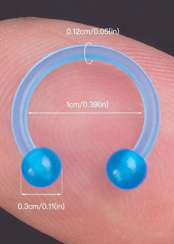 renkli plastik piercing - Görsel 7