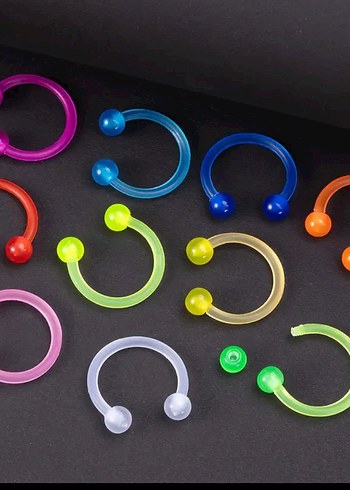 renkli plastik piercing - Görsel 6