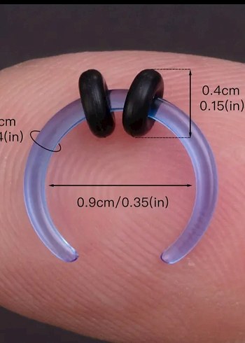 at nalı kulak, septum piercing - Görsel 7