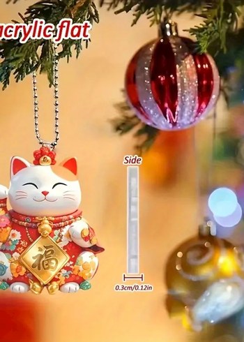 maneki neko, şans neko askılı süs