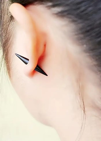 Beden siyah Renk spike çivi piercing