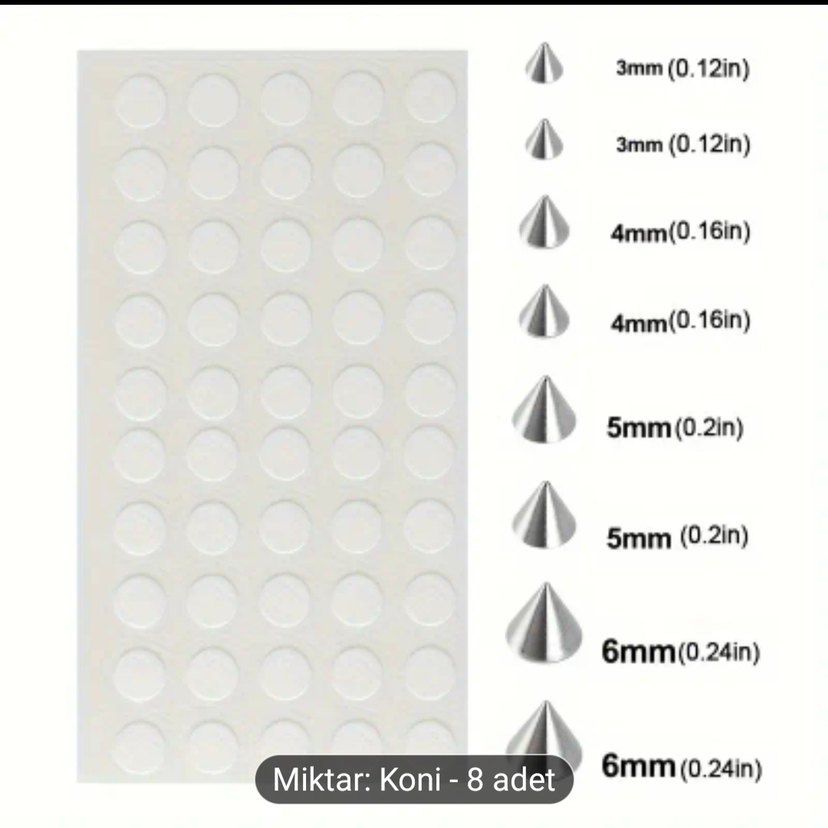 konik fake piercing - Görsel 2