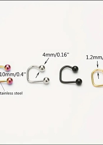 U şekilli Dudak Piercingi - Görsel 4